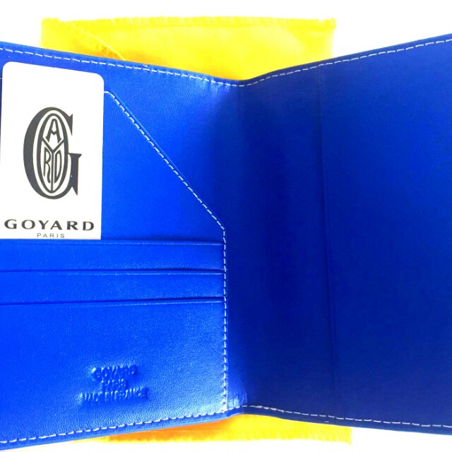 GOYARD Goyardine Passport Wallet Sky Blue 325557