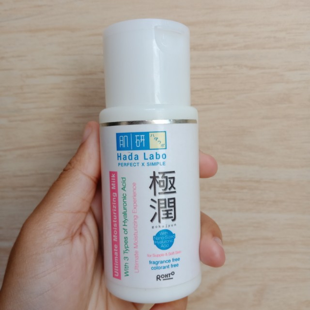 Hada Labo Gokujyun Ultimate Moisturizing Milk Kesehatan Kecantikan Kulit Sabun Tubuh Di Carousell