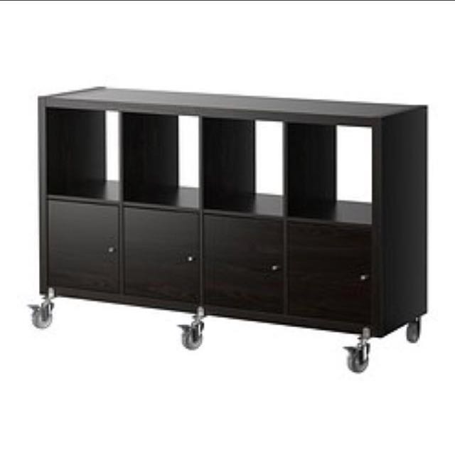 Ikea Kallax Shelf With Doors Furniture Shelves Drawers On Carou Photo