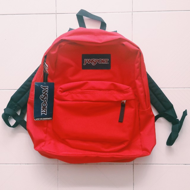 Jansport superbreak red tape new arrivals