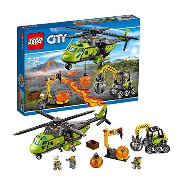 RETIRED SET LEGO City Volcano Supply Helicopter Set 60123