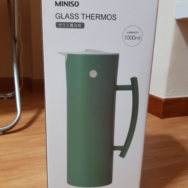 NEW Miniso Glass Thermos/ Kettle/ Keep Hot/ Cold, TV & Home Appliances