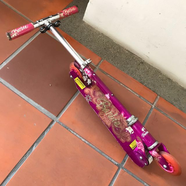 pink barbie scooter