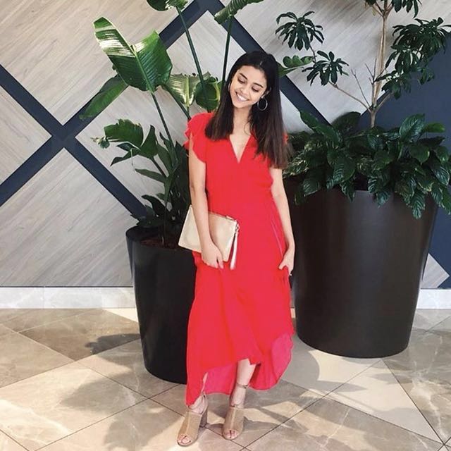 Sportsgirl red dress deals