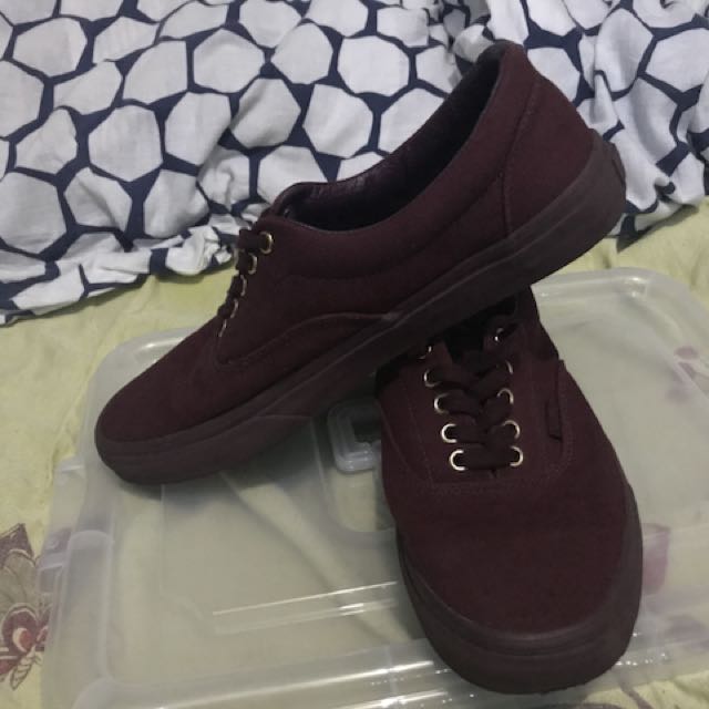 Rush Original Authentic 2nd Hand Vans Era Gold Mono maroon