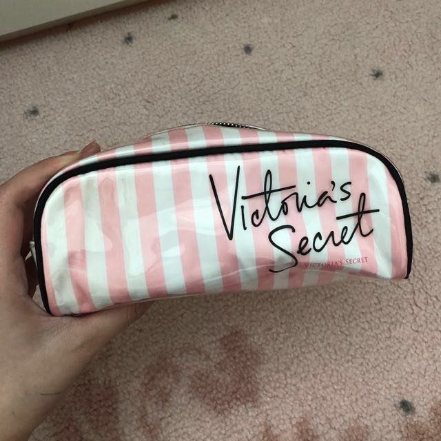Victoria s Secret Pink and White Pencil Case