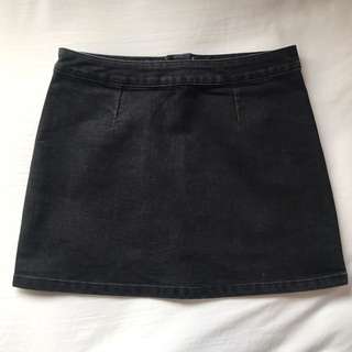 Size 8 Black Denim Skirt