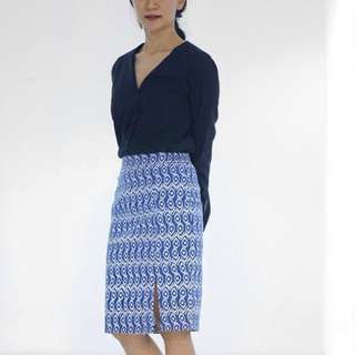 Rok batik biru