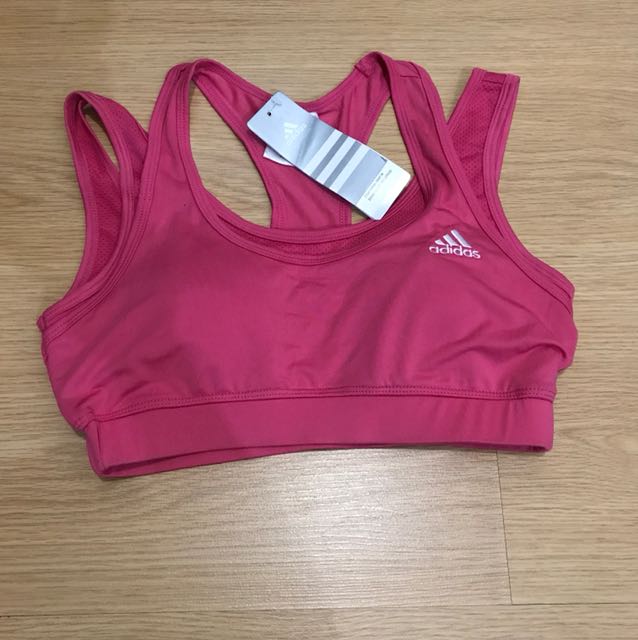 pink adidas sports bra