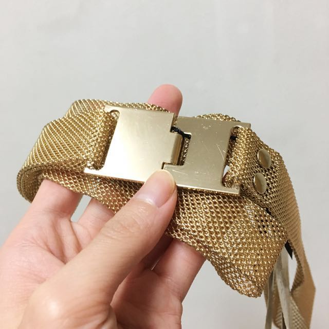 Gold mesh hotsell belt