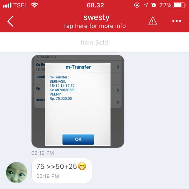 Bukti Transfer Beli 2 Baju Dr Customer Serba Serbi Others Di Carousell