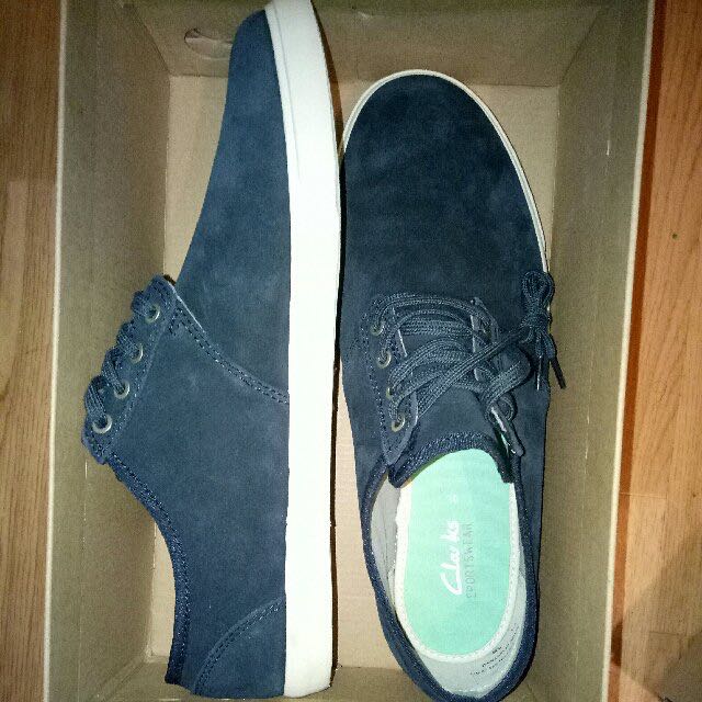 clarks blue suede shoes