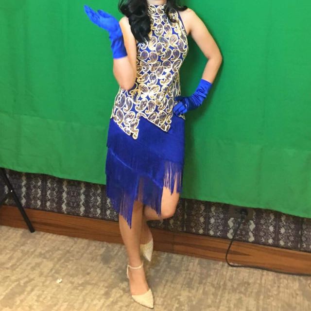 royal blue gatsby dress
