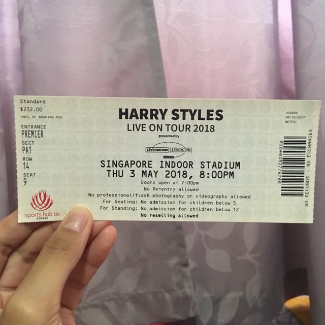 HARRY STYLES CONCERT TICKETS, Tickets & Vouchers, Event Tickets on