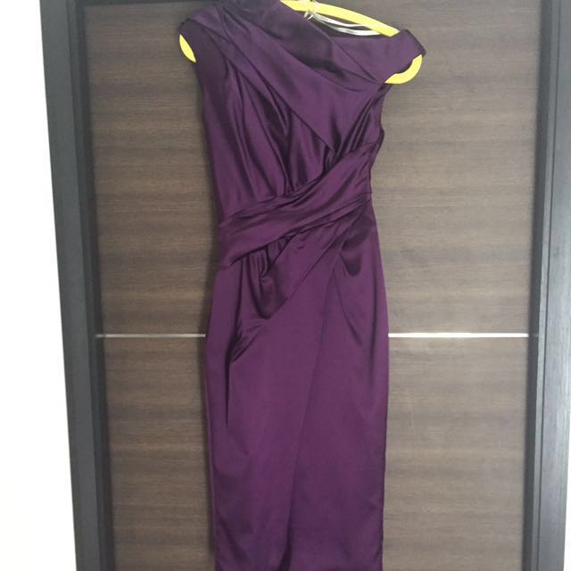 karen millen purple satin dress