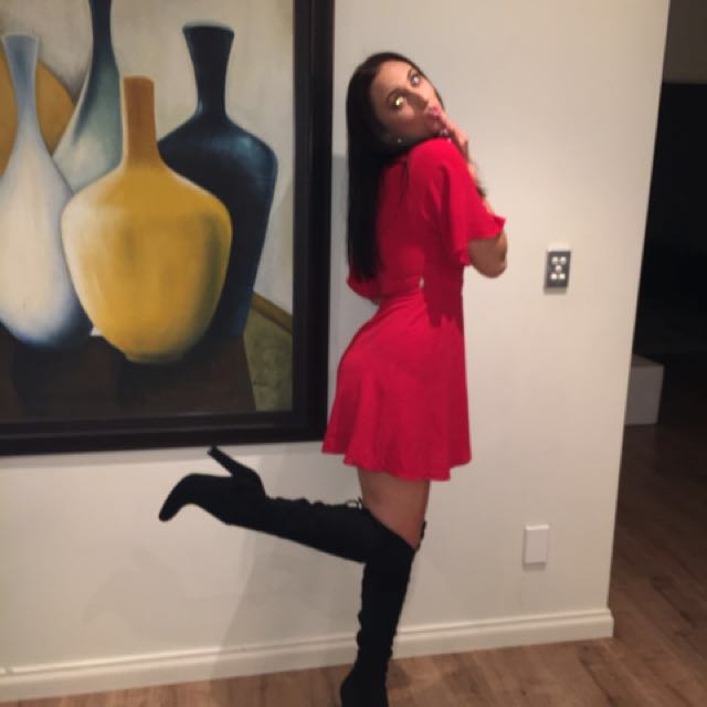 Lipstik knee high best sale boots