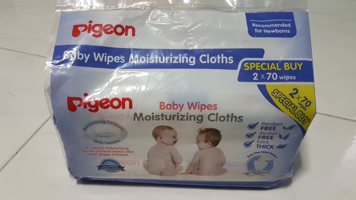 pigeon baby wipes moisturizing cloths