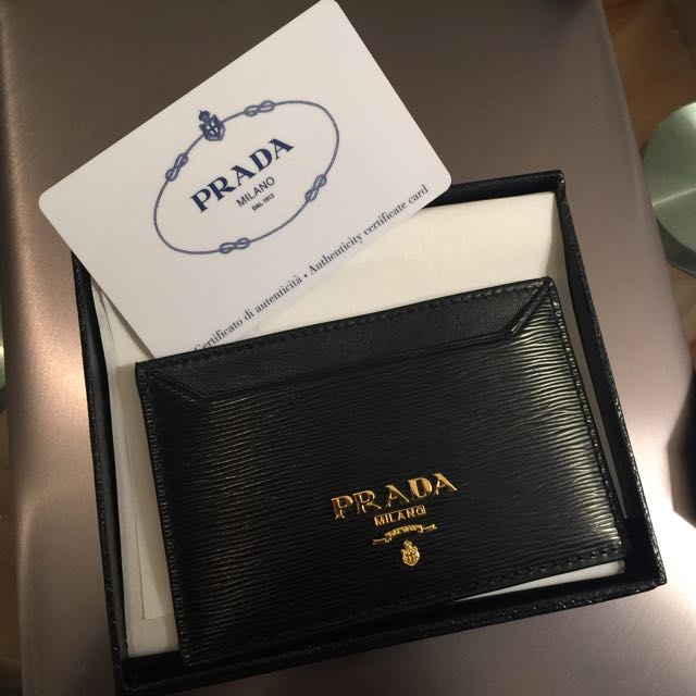 Prada name card holder - prada business card holder, Luxury, Accessories on  Carousell
