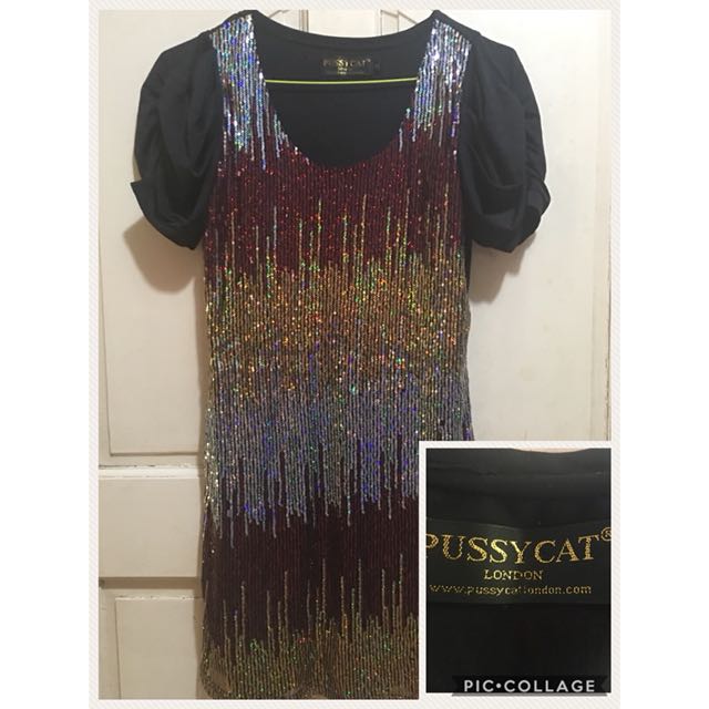 DRESS WITH FITTED BODICE WHATS NEW PUSSYCAT