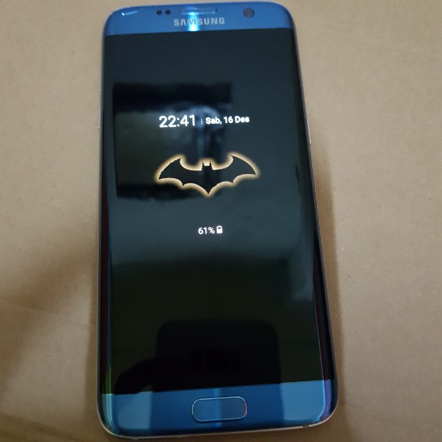 Samsung Galaxy S7 Edge Dual Sim Sein Blue Coral Langka Ada Minus Telepon Seluler Tablet Di Carousell
