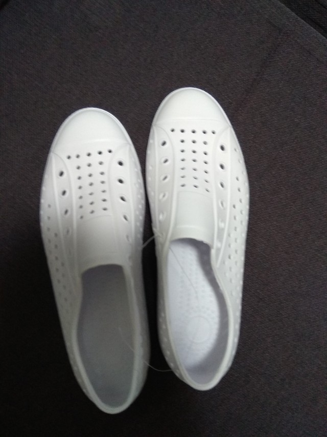 rubber shoes with holes