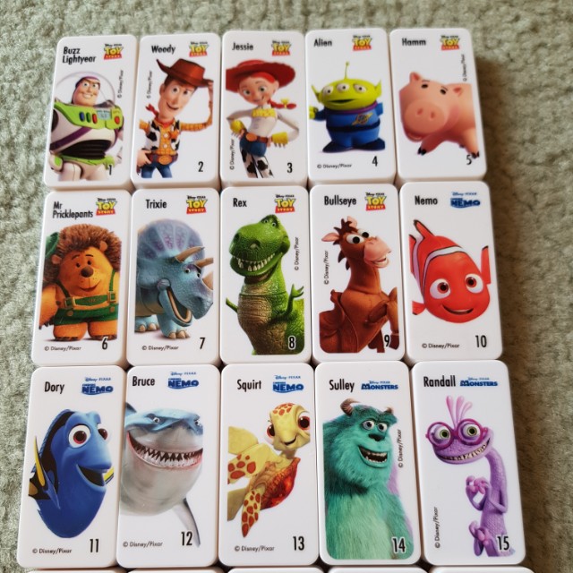 Woolworths Disney Pixar domino set, Antiques, Collectibles on Carousell