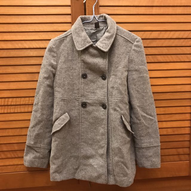 Girls grey sales wool coat