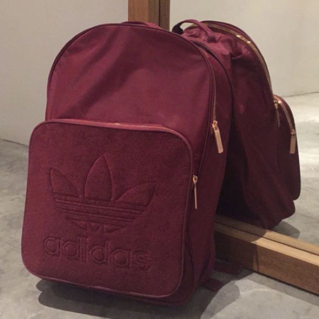 adidas backpack burgundy