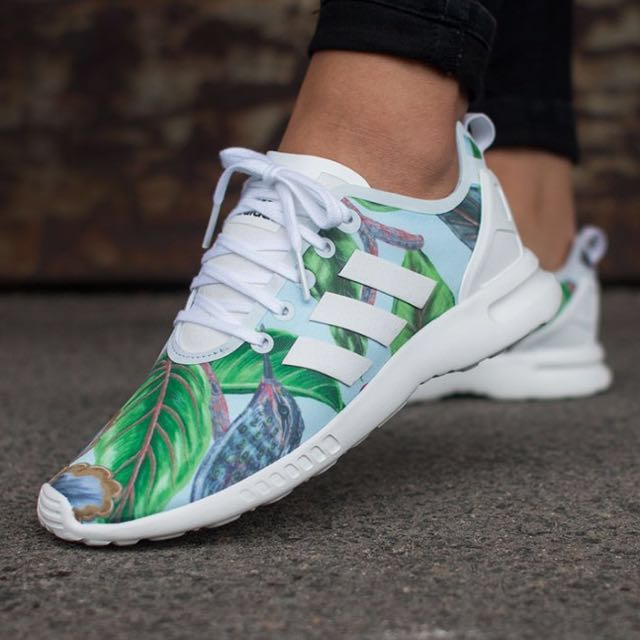 adidas zx flux white floral