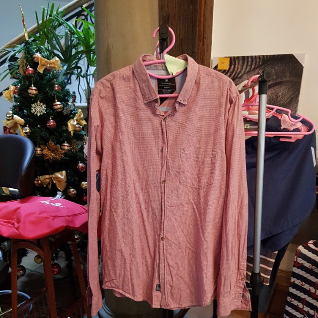 Sale Authentic Cotton On Long Sleeve Polo Old Rose Men S Fashion Clothes On Carousell
