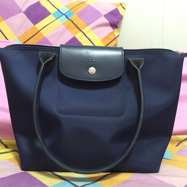 longchamp bag navy blue medium