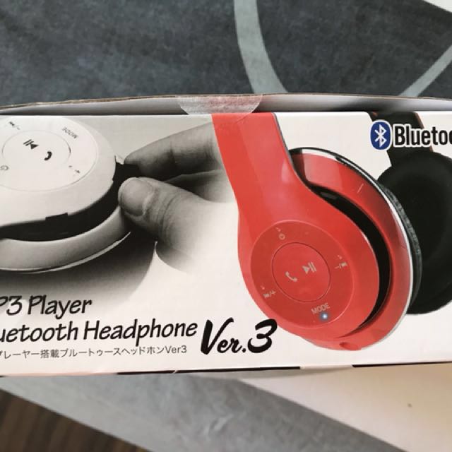 Bluetooth R Mp3 Player Headphone Version 3 Red Electronics