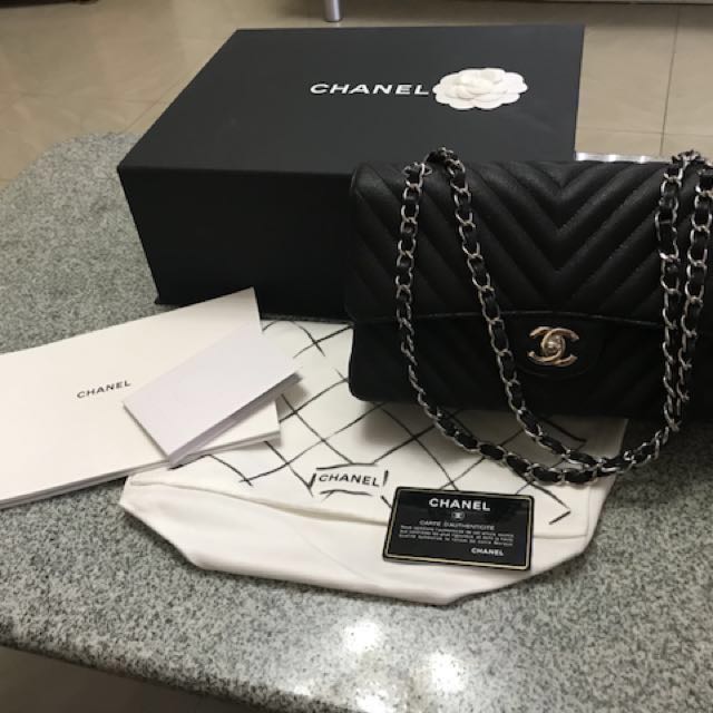chanel chevron caviar