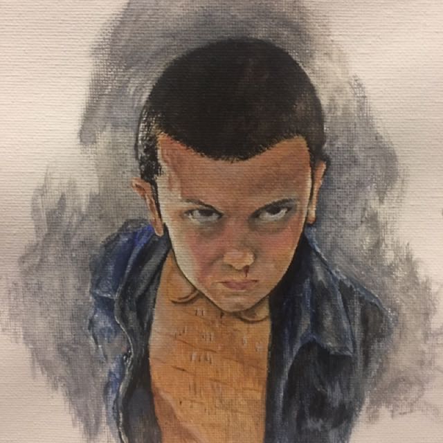 Eleven From Stranger Things Acrylic Painting Antiques Art On Carousell