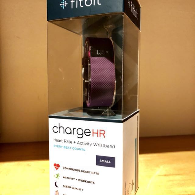 fitbit charge hr small plum