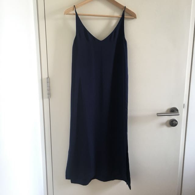 Grana Silk V Neck Slip Dress Women s Fashion Tops Sleeveless on Carousell