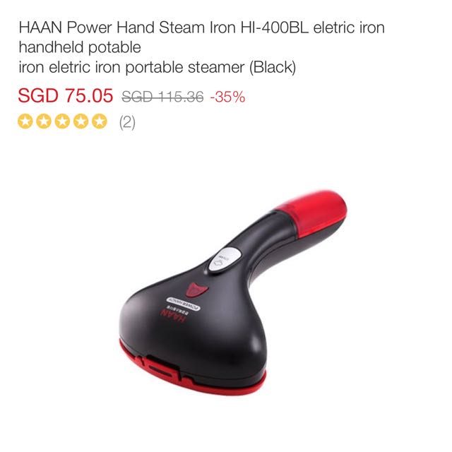 Haan garment steamer iron, TV & Home Appliances, Irons & Steamers on