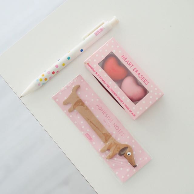 Kikki K Stationaries Heart Eraser Mechanical Pencil Long Dog