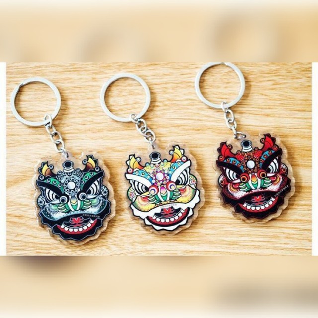 Lion dance keychain shop