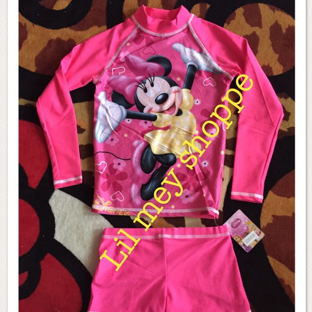 minnie mouse rash guard swimsuit