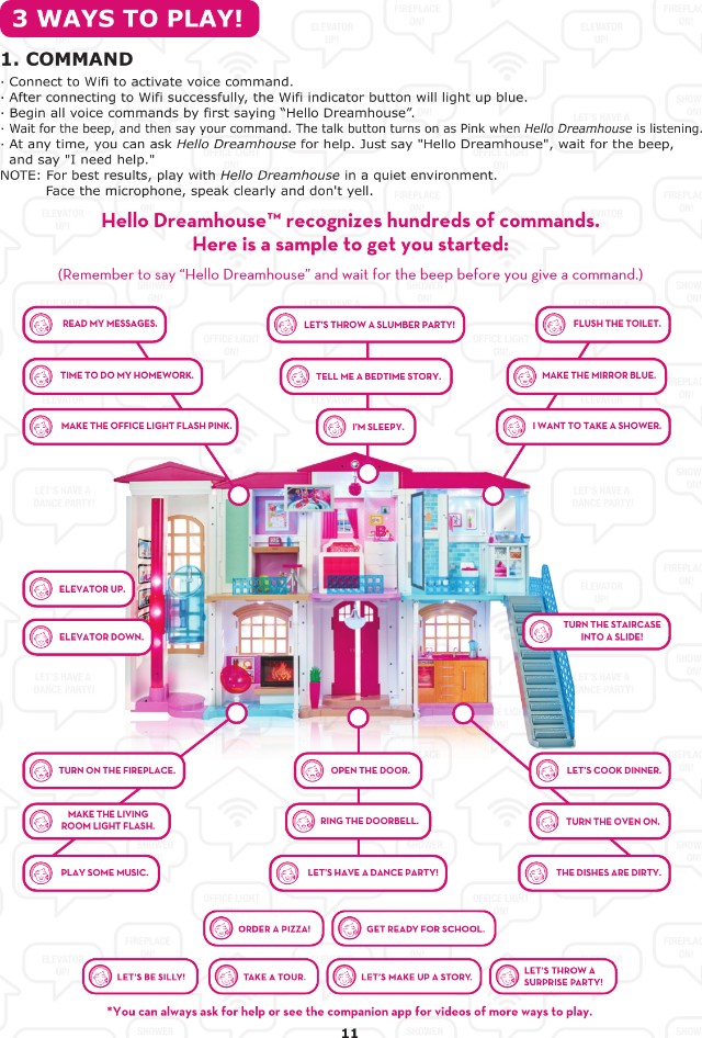 Barbie dreamhouse voice command clearance
