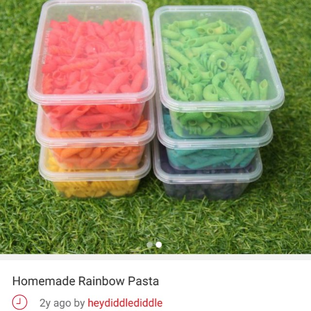 Rainbow pasta macaroni for sensory play, Babies & Kids, Babies & Kids Fashion on Carousell