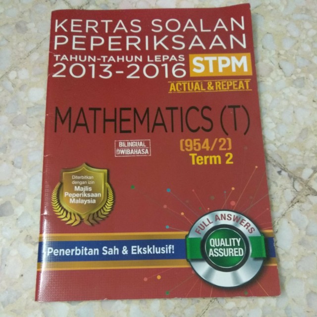 Stpm Mathematics T Past Year Questions Term 2 Textbooks On Carousell