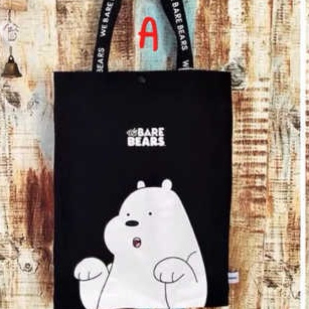 we bare bears tote bag