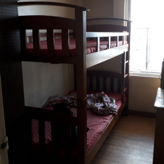 Wooden Double Deck Bed On Carousell