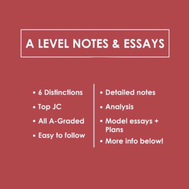 A LEVEL NOTES (Category: Textbooks) located in Singapore. Submitted by unbasically (Listing ID 144991188, Image 1). Description: /refer to individual posts for subjects available/ Taking the As very soon but worried that you can't ace it? Want to buck up on content while sharpening your critical thinking skills? Don't fret, I was in your shoes and am here to help you!:) ⚡️I graduated from a top JC with 6 Distinctions for my A levels. ⚡️I have fri
