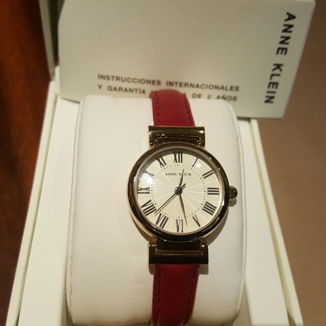 Anne Klein Red Leather Watch AK2246crrd