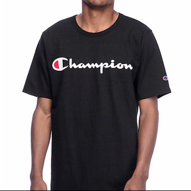 champion black tee
