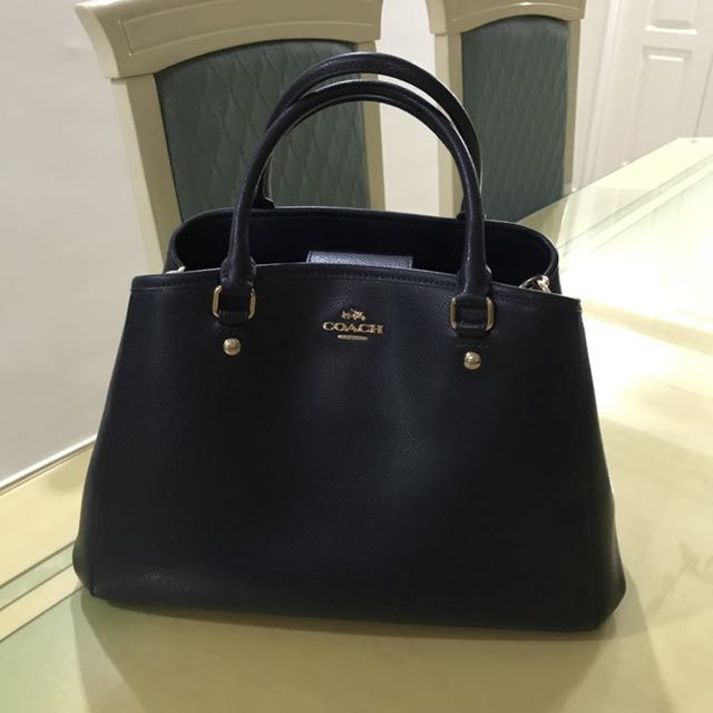 Coach Navy Structured Work Bag Luxury Bags Wallets on Carousell