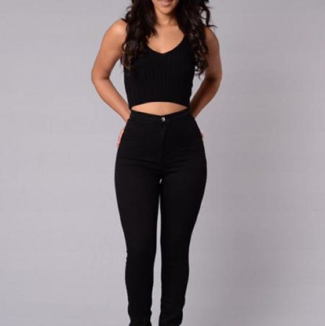 super high waisted black pants